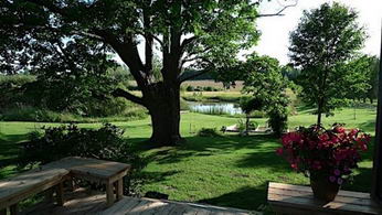 Deck and Pond - Country homes for sale and luxury real estate including horse farms and property in the Caledon and King City areas near Toronto